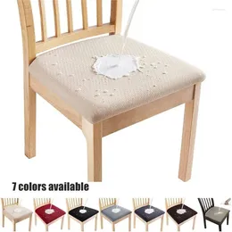 Chair Covers Waterproof Cover Dining Room Seat Spandex Solid Colour Elastic Cushion For Home El Removable Washable