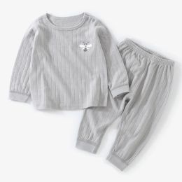 Breathe Baby Boy Clothes Soft Infant Underwear Girl Suit Tops+Pant Two-Piece Autumn Toddler Sleepwear Children Tracksuit A802
