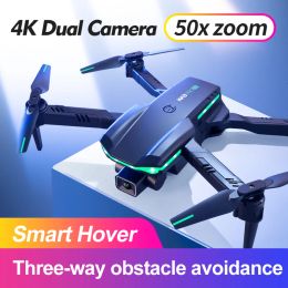 Drones RC Drone with Obstacle Avoidance WiFi FPV 4K HD Camera Foldable Aerial Photography Vehicle Quadcopter Professional Men's Gift