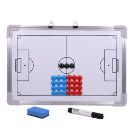 Hanging Football Soccer Coaching Board with 27 Buttons Strategy Board Easy to Hang Strategy Kit Durable Football Tactic Coaches