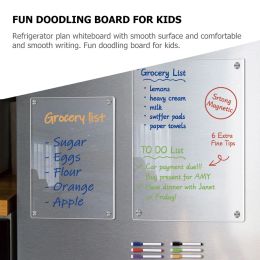 A3/A4 Fridge Acrylic White Board Dry Erase Board Daily To Do List Board Erasable Magnetic Planner Board Memo Grocery List