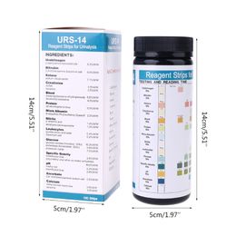 URS-14 100strips Urinalysis Reagent Test Paper 14 Parameters Urine Test Strips Leukocytes, Nitrite, Urobilinogen, Protein, pH