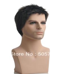 100 human hair fashion men wig male wigs boys quinquagenarian male short hair male wigs5361991