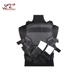 Tactical Combat Vest TF3 Waistcoat with 2 Magazine Pouches Outdoor Hunter Paintball Cs Field Equipment Protected Vest