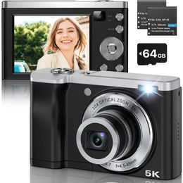 Capture Stunning Photos with 56MP 5K Digital Camera, 10x Optical Zoom, Dual Front and Rear Cameras, 28-inch IPS Touchscreen, 64GB Micro SD Card - Perfect for Photography