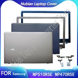 Cases New Top Case For Samsung NP510R5E NP470R5E 510R5E 470R5E LCD Back Cover /Front Bezel/Hinges Laptop Housing Cover Case Plastic