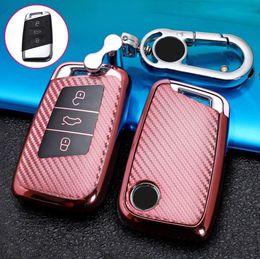 For Smart 3-button Car TPU Key Protective Cover Key Case with Key Ring6448516