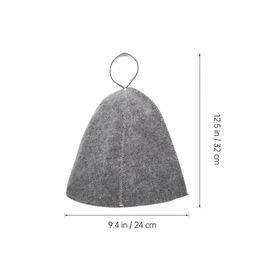 2Pcs Anti Heat Sauna Hat Thicken Wool Felt Shower Cap Hair Turban Quickly Towel Drying Towel Hats Sauna Bathroom Accessories