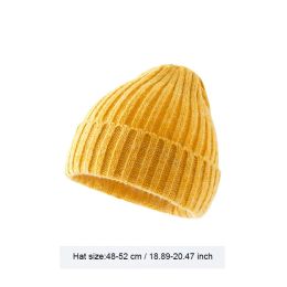Candy Colors Winter Caps Child Knitted Hat Warm Soft Trendy Hat Stylish Style Wool Beanie Elegant Fluorescent Cute Casua Hat