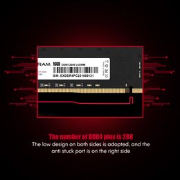 EXRAM DDR3 DDR4 4GB 8GB 16GB Desktop Memory Ram Pc4 2133 2400 2666 3200 Mhz 1.2V Pc3 1066 1333 1600 1.5V UDIMM Memory Ddr3 RAM