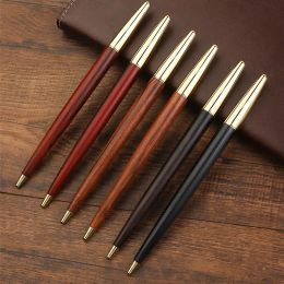 Retro Simple Sandalwood Wooden Fountain Pen Office Signature gel Pens Students Writing Painting School Stationery Supplies 03986