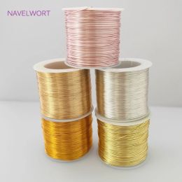 DIY Jewellery Making Wire 0.2mm-1mm 14k/18k Real Gold Plated Copper-Wire For Handmade Wire Jewellery Crafts