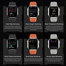 New Series Smart Watch Men 1.95" AMOLED HD Screen Heart rate Bluetooth Call NFC IP68Waterproof Blood Sugar Smartwatch For Xiaomi