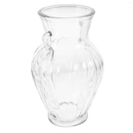 Vases Home Decor Wide Mouth Vase Unique For Flowers Glass Ornament Small Hydroponic Holders Office