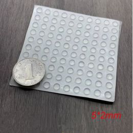 100Pcs 5-7*1.5/2mm 3M Self Adhesive Round Silicone Rubber Bumpers Soft Clear Black Anti Slip Shock Absorber Feet Pads Damper
