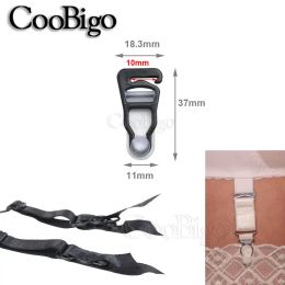 12pcs Buckles Straps Garter Belt Sexy Lingerie Suspender Elastic Belt Black Womens stockings anti-slip size clip Accessories