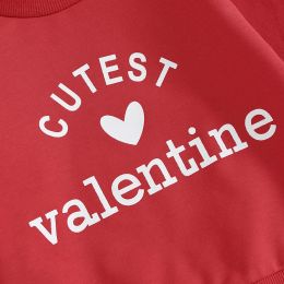 Kids Baby Girls Valentine s Day Outfit Long Sleeve Letters Print Sweatshirt Top Bell Bottoms Pants Set