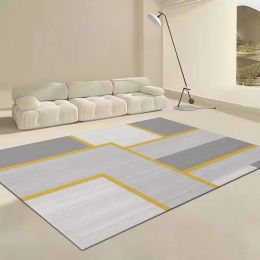 Modern Simple Style Carpet for Living Room Light Luxury Geometric Bedroom Lounge Large Area Rugs Easy Cleaning Coffee Tables Mat