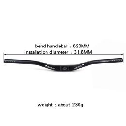 Bicycle Handlebar XM MTB Mountain Bicycle Swallow Shape Handlebar Flat Bar Riser Handlebar 6 Degree 31.8mm*620mm Bicycle Parts