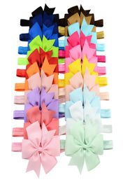 433 Inches Baby Infant big Bow Headbands Grosgrain Ribbon Boutique Bows Headbands Girls Elastic Hairbands Hair Accessories Baby H7078585