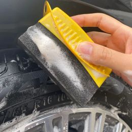 Car Wheel Polishing Waxing Sponge Brush PP with Cover Wheel Washing Cleaning Applicator Pads Tyre Foam Sponges Car Accessories