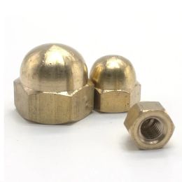 1-50Pcs DIN1587 M3 M4 M5 M6 M8 M10 M12 Brass Cap Hex Nuts Decorative Dome Head Cover Semicircle Acorn Nut