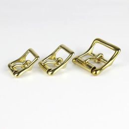 Solid Brass roller buckle single pin Middle Centre bar buckle for leather craft bag belt strap halter harness