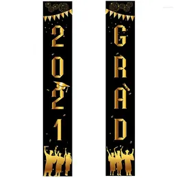 Party Decoration SV-1 Pair Graduation Door Banner 2024 Flag Porch Sign Congrats For Decorations