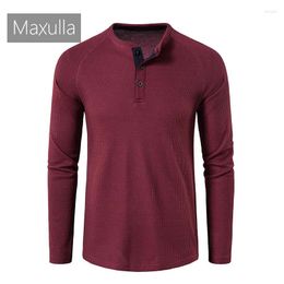 Men's T Shirts Maxulla Spring Summer Long-sleeved Casual T-shirt Fashion Slim O-neck With Solid Color Top Clothing