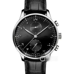 Neue Business Watch Mens Mechanical Aoto Bewegung Fashion 42mm Uhr Lederband Cowide Band Edelstahl -Hülle geeignet für Dating und Geschenk geben