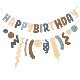 Party Decoration 5M Happy Birthday Felt Banner Baby Shower Decorations Bunting Favour Supplies Kids Garland