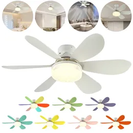 Ceiling Lights 2 In 1 Electric Fan With Remote Control Fans LED 6 Blades Modern Lamp For Patio Coffee Shops