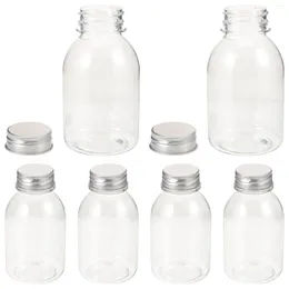 Storage Bottles 6 Pcs Juice Refillable Drinks Beverage Refrigerator Juicing Mini Fridge Containers Plastic Reusable Clear Water