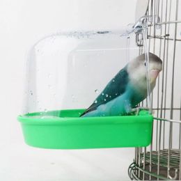 Other Bird Supplies Bath Box Budgie Hanging Parakeets Lovebirds Cockatiel Parrot Bathing Tub