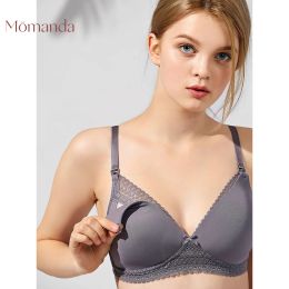 Dresses Momanda Nursing Bra for Pregnant Women Maternity Wire Free Lace Breast Feeding Underwear Bralette Sexy Lace Lingerie Lactation