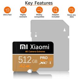 Xiaomi SD Card High Speed SD Memory Card 128GB 256GB 32GB 64GB Micro TF SD U3 A2 TF Flash Card for Phone Camera table PC
