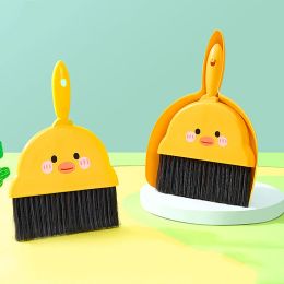 1 Set Mini Desktop Broom Dustpan Suit Multipurpose Student Cleaning Supplies Household for Kindergarten Clean Tool