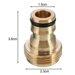 23mm Garden Watering Tools Universal Kitchen Hose Adapter Brass Hose Faucet Connector Mixer Hose Adapter Tube Joint Fitting Home