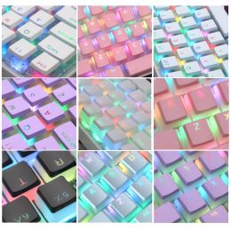 Accessories Mechanical keyboard pudding keycap BPT translucent color keycap can be customized for Spanish Hebrew Brazilian Japanese Korea