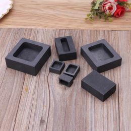 High Purity Black Graphite Ingot Bar Mold Mould Crucible for Melting Gold Silver Brass Casting Refining Jewelry Tools