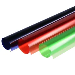 Window Stickers 3pcs 40x50cm Gel Colour Philtre Paper Polyester Film Red Blue Green For Po Studio Head Light DIY Accessory