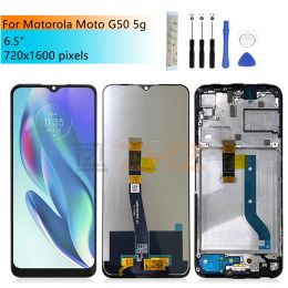 For Motorola Moto G50 5g LCD Display Touch Screen Digitizer Assembly With Frame For Moto G50 5g Replacement Repair Parts 6.5"