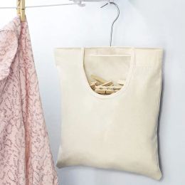 Useful Multi-purpose Closet Hanging Pocket Low Port Design Clothes Peg Bag Dormitory Clothespin Storage Bag for Bedroom