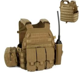 6094 Military Tactical Vest Body Armor Combat Army CS Gear Hunting Plate Carrier Airsoft Accessories Wargame Pouch Molle Vest