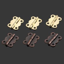 10Pcs Vintage Wooden Box Small Decorative Hinge Cupboard Door Furniture Cabinet Hinges Furniture Fittings 16*13mm With Screw