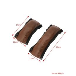 Pram Stroller Accessories Baby Stroller Armrest Protective Case Zipper Closure Pu Leather Armrest Covers for Handle Wheelchairs