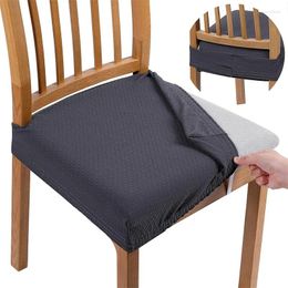 Chair Covers 1PC Elastic Jacquard Seat Cover Stretch Dining Room Chairs Case For Kitchen Anti-dirty Removable Housse De Chaise