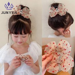 Hair Accessories Baby Girls' Cute Mesh Bow Hairpin Sweet Princess Clips Children's Crown Headdress For Kids