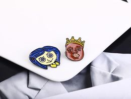 Rapper Notorious Big Biggie Brooch Pins Enamel Metal Badges Lapel Pin Brooches Jackets Jeans Fashion Jewelry Accessories8856942