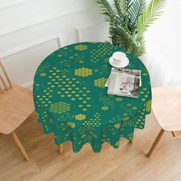 Table Cloth Green Hives Tablecloth Hexagons Design Fashion Round For Events Party Cover Wholesale Printed Decoration